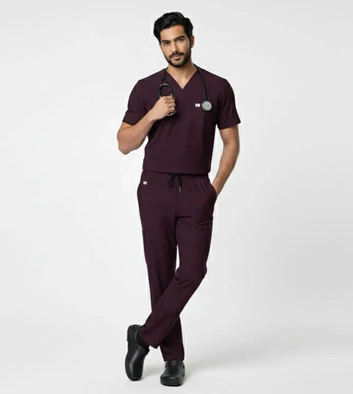 Bioweave Wine Scrub (XS, V-Neck Collar)